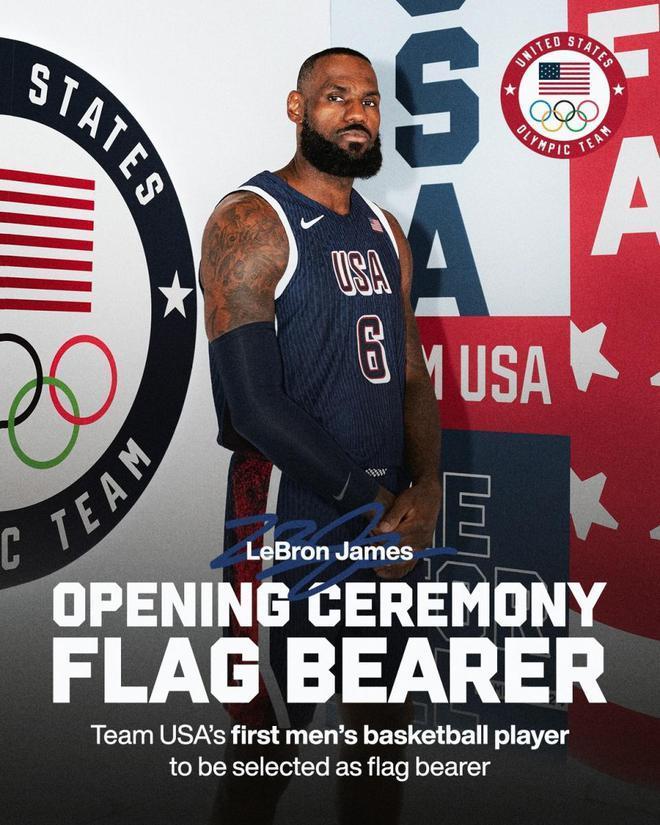 *** 次数不足 请联系开发者***
詹姆斯当选美国代表团旗手创历史！美国NBA球星要成奥运会旗手为何那么难